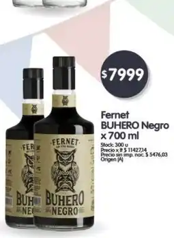 Supermercados Buenos Días Fernet buhero negro oferta