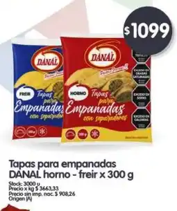 Supermercados Buenos Días Danal tapas para empanadas oferta