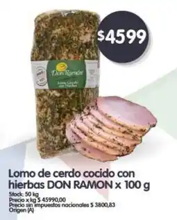 Supermercados Buenos Días Don ramon lomo de cerdo cocido con hierbas oferta