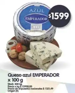 Supermercados Buenos Días Emperador queso azul oferta