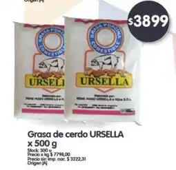Supermercados Buenos Días Ursella grasa de cerdo oferta