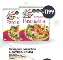 Supermercados Buenos Días Il bambino tapas para pascualina oferta
