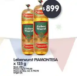 Supermercados Buenos Días Piamontesa leberwurst oferta