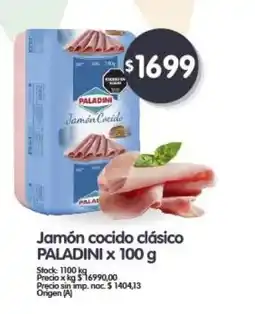 Supermercados Buenos Días Paladini jamón cocido clásico oferta