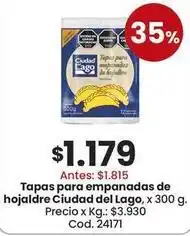 Coto Ciudad del lago - tapas para empanadas de hojaldre oferta