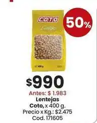 Coto Coto - lentejas oferta