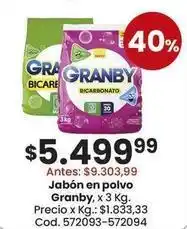 Coto Granby - jabón en polvo oferta