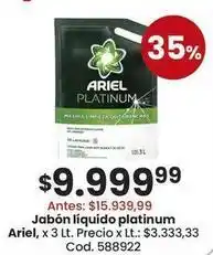 Coto Ariel - jabón líquido platinum oferta