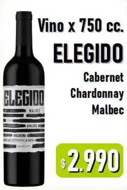 Beltrán Supermercados Elegido cabernet chardonnay malbec oferta