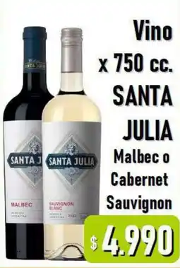 Beltrán Supermercados Santa julia vino oferta