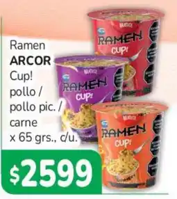 Beltrán Supermercados Arcor ramen cup! pollo / pollo pic. / carne oferta