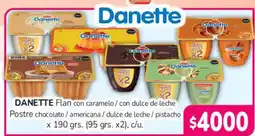 Beltrán Supermercados Danette flan con caramelo con dulce de leche postre chocolate americana dulce de leche pistacho oferta