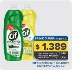 Carrefour Maxi Cif - detergente bioactive lima oferta