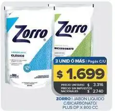 Carrefour Maxi Zorro - jabon liquido oferta