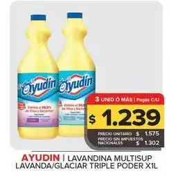 Carrefour Maxi Ayudin - lavandina multisup lavanda/glaciar triple poder oferta