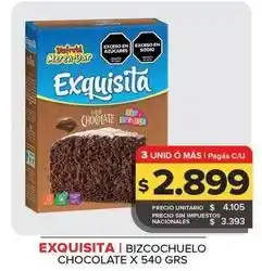 Carrefour Maxi Exquisita - bizcochuelo chocolate oferta