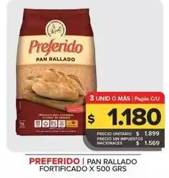 Carrefour Maxi Preferido - pan rallado fortificado oferta