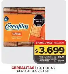 Carrefour Maxi Cerealitas - galletitas clasicas oferta