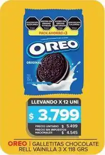 Carrefour Maxi Oreo - galletitas chocolate rell vainilla oferta