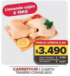 Carrefour Maxi Carrefour - cuarto trasero congelado oferta