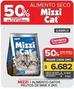 Carrefour Maxi Mizzi cat - alimento gatos frutos de mar oferta