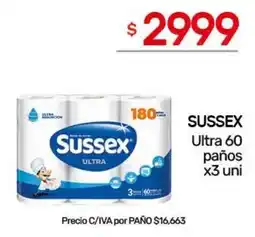 Nini Mayorista Sussex ultra 60 paños oferta