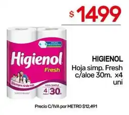 Nini Mayorista Higienol hoja simp. fresh oferta