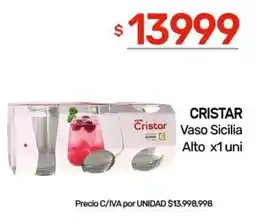 Nini Mayorista Cristar vaso sicilia alto oferta