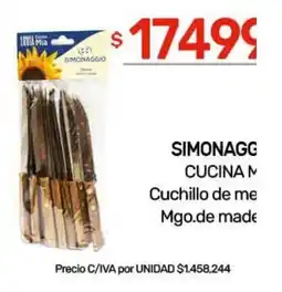 Nini Mayorista Simonaggio cuchillo de mesa mgo.de madera oferta