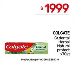 Nini Mayorista Colgate cr.dental herbal natural protect oferta