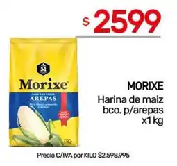 Nini Mayorista Morixe harina de maiz bco. p/arepas oferta