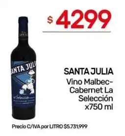 Nini Mayorista Santa julia vino malbec-cabernet la selección oferta