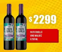 Nini Mayorista Pato criollo vino malbec oferta