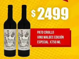 Nini Mayorista Pato criollo vino malbec edición especial oferta