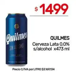 Nini Mayorista Quilmes cerveza lata 0.0% s/alcohol oferta