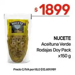 Nini Mayorista Nucete aceituna verde rodajas doy pack oferta