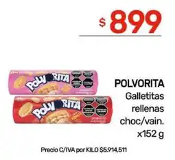 Nini Mayorista Poly rita galletitas rellenas choc/vain. oferta