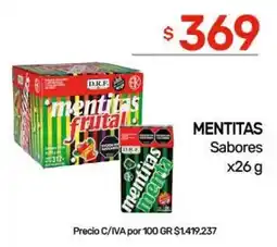 Nini Mayorista Mentitas mentitas frutal oferta