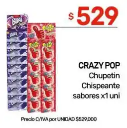 Nini Mayorista Crazy pop chupetin chispeante sabores oferta