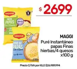 Nini Mayorista Maggi puré instantáneo papas finas hierbas/4 quesos oferta