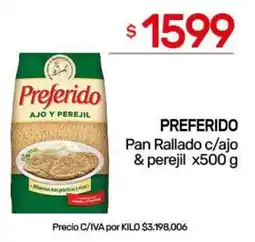 Nini Mayorista Preferido pan rallado c/ajo & perejil oferta