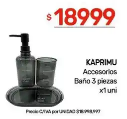 Nini Mayorista Kaprimu accesorios baño 3 piezas oferta
