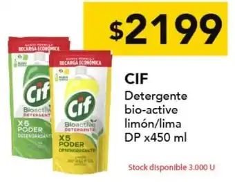 Cif detergente bio-active limón/lima