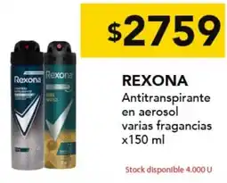 Nini Mayorista Rexona antitranspirante en aerosol varias fragancias oferta