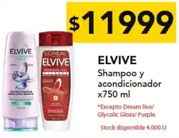Nini Mayorista Elvive shampoo y acondicionador oferta