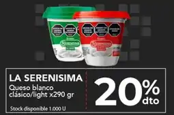 Nini Mayorista La serenisima queso blanco clásico/light oferta