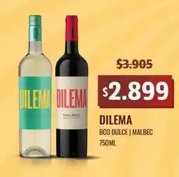 Makro Dilema - bco dulce | malbec oferta