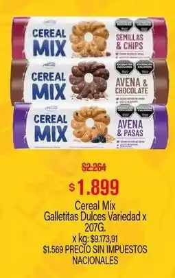 Makro Cereal mix galletitas dulces variedad oferta