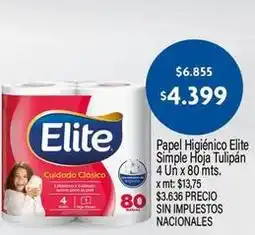 Makro Elite - papel higi00enico simple hoja tulipan oferta