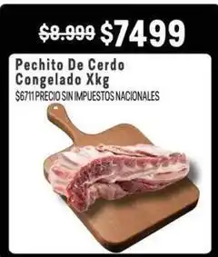 Makro Pechito de cerdo congelado oferta
